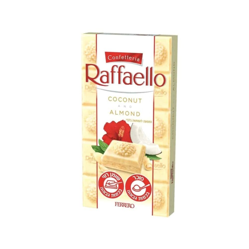 RAFFAELLO שוקולד לבן עם שברי קוקוס